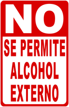 No Outside Alcohol Permitted Sign