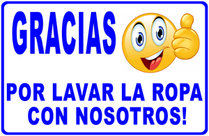 -Gracias Por Lavar La Ropa Con Nosortos! Spanish