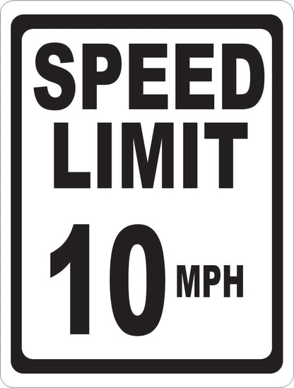 Speed Limit 10 MPH Sign