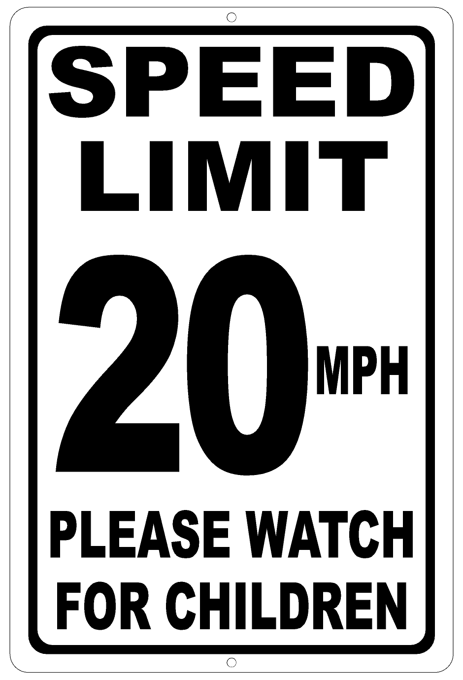 Speed Limit (Choice) MPH Please Watch for Children Sign – signs by ...