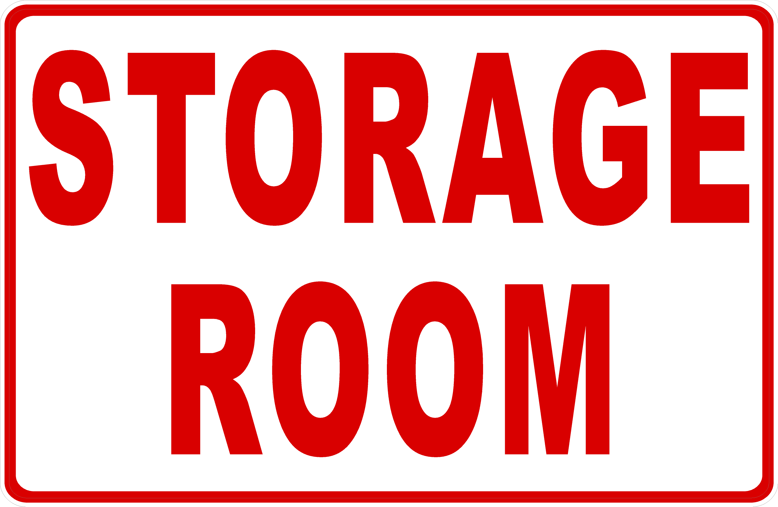 Storage Room Sign