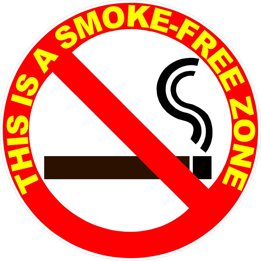 This is a Smoke Free Zone Decal