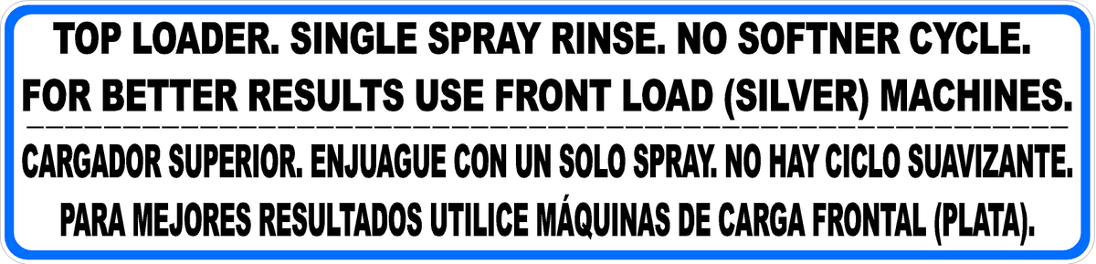 Top Loader Better Results Use Silver Machines Bilingual Laundromat Sig ...