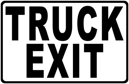 Truck Exit with Optional Directional Arrow Sign