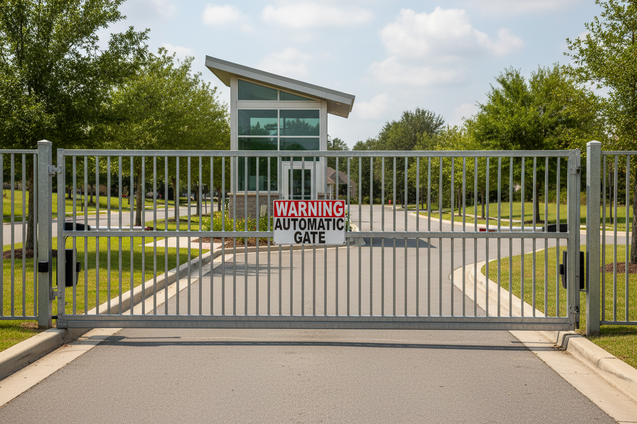 Warning Automatic Gate Sign Sala Graphics