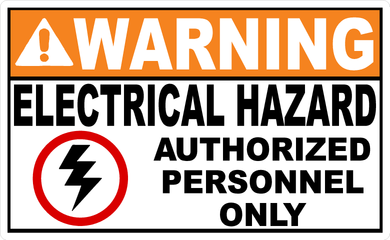 Warning Electrical Hazard Authorized Personnel Only Decal Multi-Pack