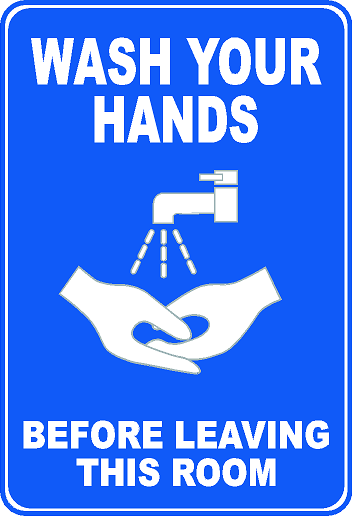 Wash Your Hands Before Leaving This Room Decal Multi-Pack – Signs by ...