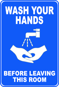 Wash Your Hands Before Leaving This Room Decal Multi-Pack