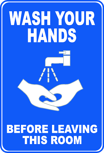Wash Your Hands Before Leaving This Room Decal Multi-Pack