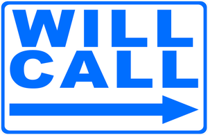 Will Call With Optional Directional Arrow Sign