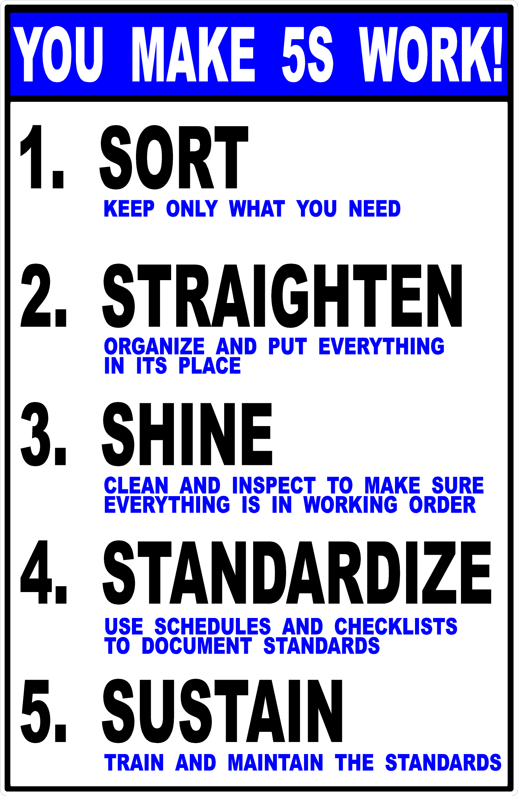 You Make 5S Work! Sign – signs by salagraphics
