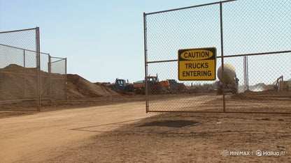 Caution Trucks Entering Sign