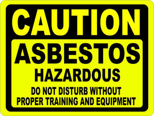 Caution Asbestos Hazardous Do Not Disturb Sign - Signs & Decals by SalaGraphics