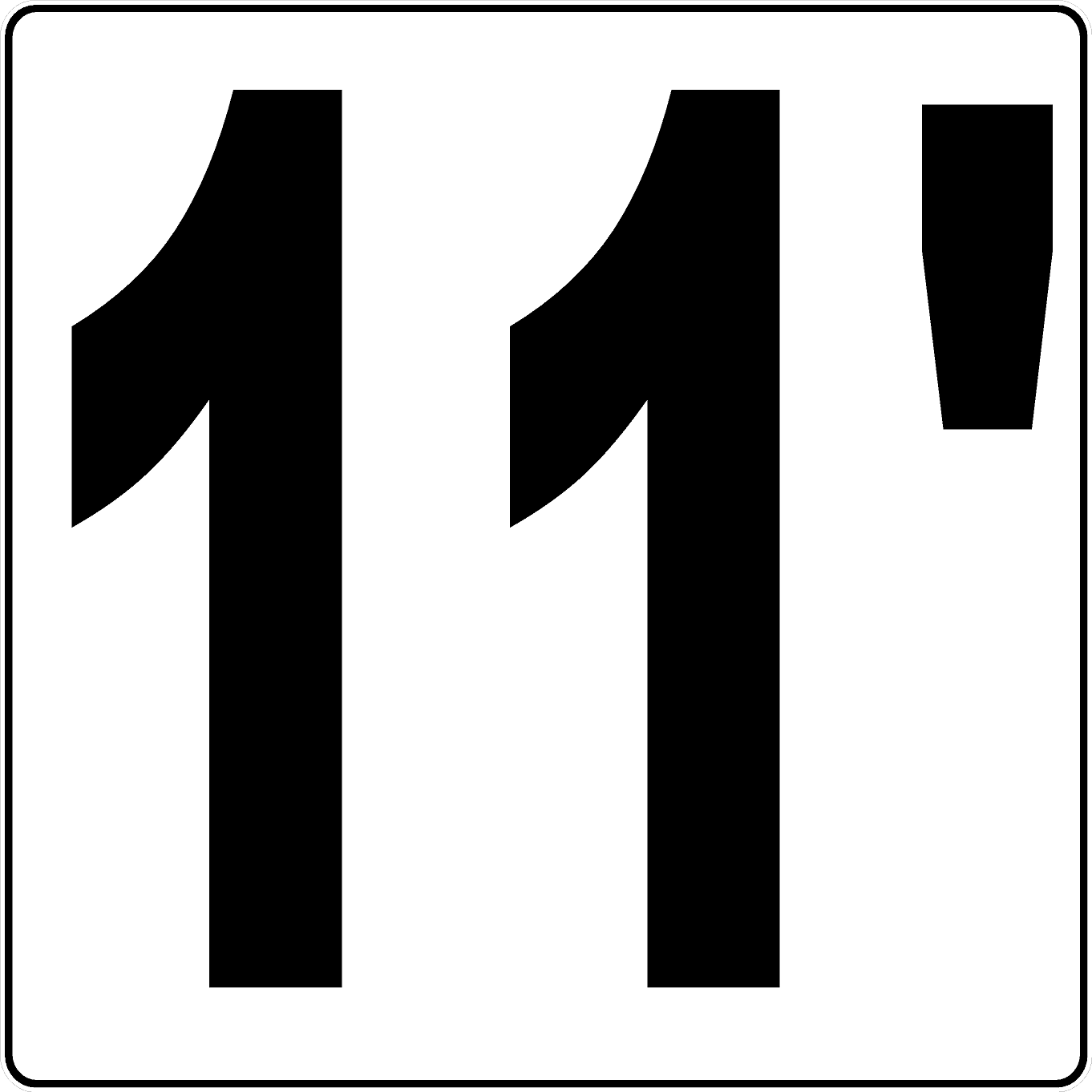 Semi Truck Length and Height Indicator Decal