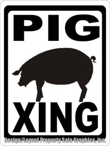 Pig Xing Crossing Sign - Signs & Decals by SalaGraphics