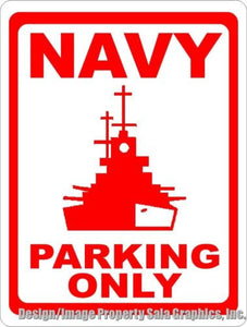 Navy Parking Only Sign Military - Signs & Decals by SalaGraphics