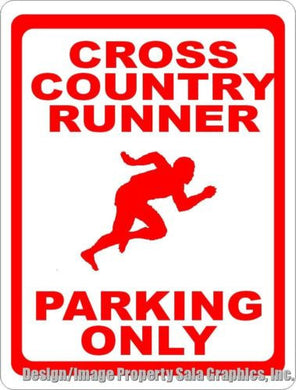 Cross Country Runner Parking Only Sign - Signs & Decals by SalaGraphics