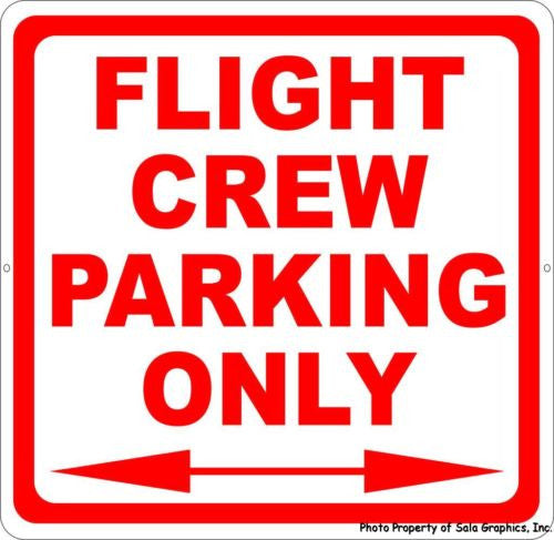 Flight Crew Parking Only Sign - Signs & Decals by SalaGraphics
