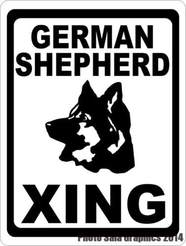 German Shepherd Xing Crossing Sign - Signs & Decals by SalaGraphics