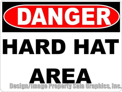Danger Hard Hat Area Sign