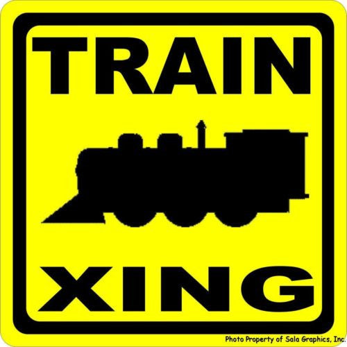 Train Xing Sign - Signs & Decals by SalaGraphics