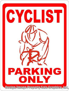 Cyclist Parking Only Sign - Signs & Decals by SalaGraphics
