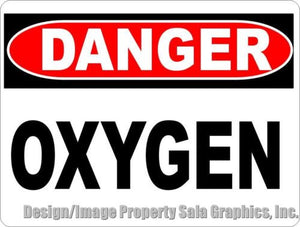 Danger Oxygen Sign - Signs & Decals by SalaGraphics