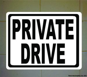Private Drive Sign. 12x18. Metal. Inform Drivers that Road is Not for Public Use - Signs & Decals by SalaGraphics
