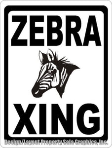Zebra Xing Crossing Sign - Signs & Decals by SalaGraphics