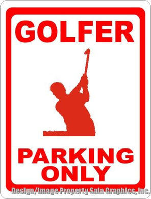 Golfer Parking Only Sign - Signs & Decals by SalaGraphics