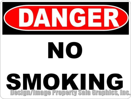 Danger No Smoking Sign - Signs & Decals by SalaGraphics