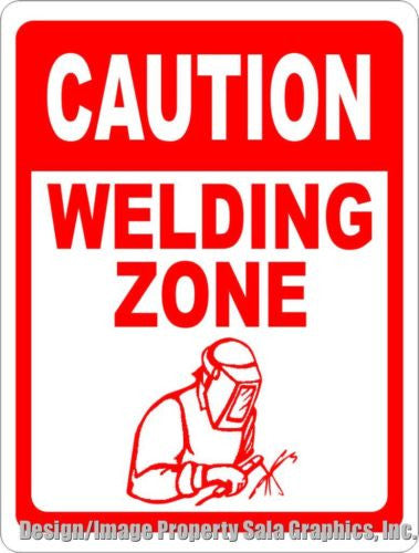 Caution Welding Zone Sign - Signs & Decals by SalaGraphics
