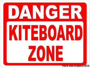 Danger Kiteboard Zone Sign - Signs & Decals by SalaGraphics