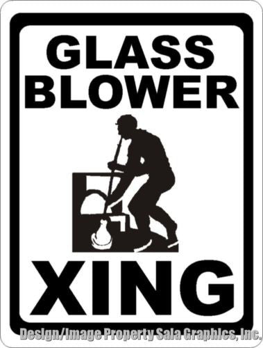 Glass Blower Crossing Xing Sign - Signs & Decals by SalaGraphics