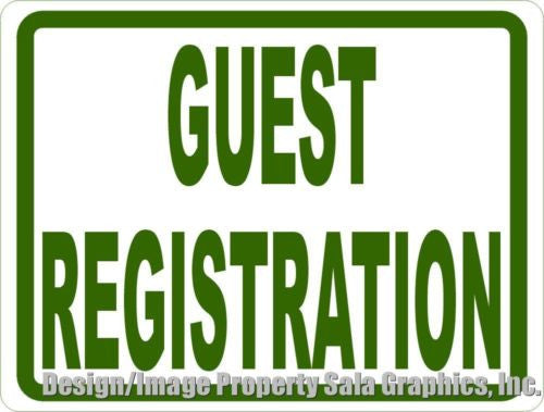 Guest Registration Sign - Signs & Decals by SalaGraphics