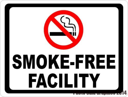 Smoke Free Facility Sign - Signs & Decals by SalaGraphics