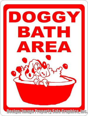 Doggy Bath Area Sign - Signs & Decals by SalaGraphics