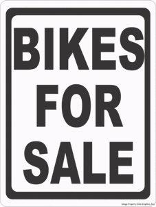 Bikes for Sale Sign - Signs & Decals by SalaGraphics