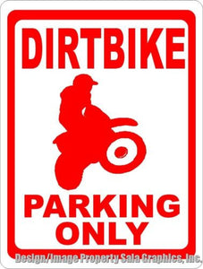Dirtbike Parking Only Sign - Signs & Decals by SalaGraphics