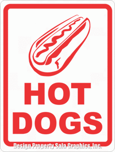 Hot Dogs Sign - Signs & Decals by SalaGraphics