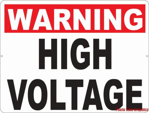 Warning High Voltage Sign - Signs & Decals by SalaGraphics