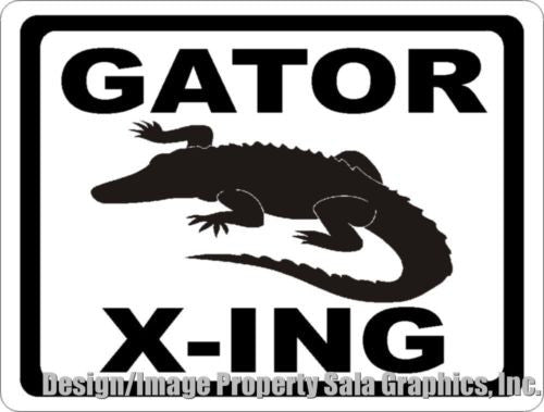 Gator Crossing Xing Sign - Signs & Decals by SalaGraphics