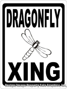 Dragonfly Xing Crossing Sign - Signs & Decals by SalaGraphics
