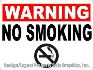 Warning No Smoking Sign - Signs & Decals by SalaGraphics