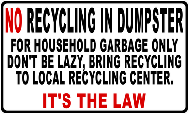 Dumpster Recycling Rules Magnet