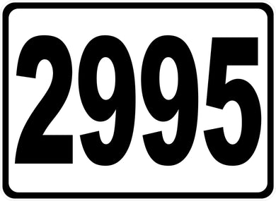 Building Number Sign Black