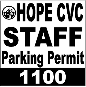 Parking Permit with Numbering Decal