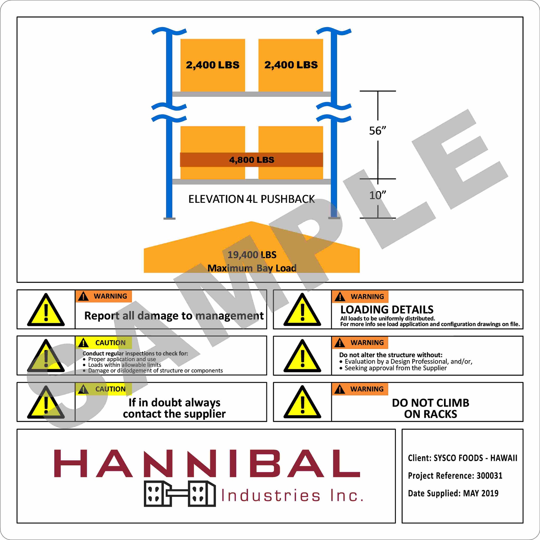 Horizontal Racking Signs Dock Position Warehouse Sign – Signs by SalaGraphics