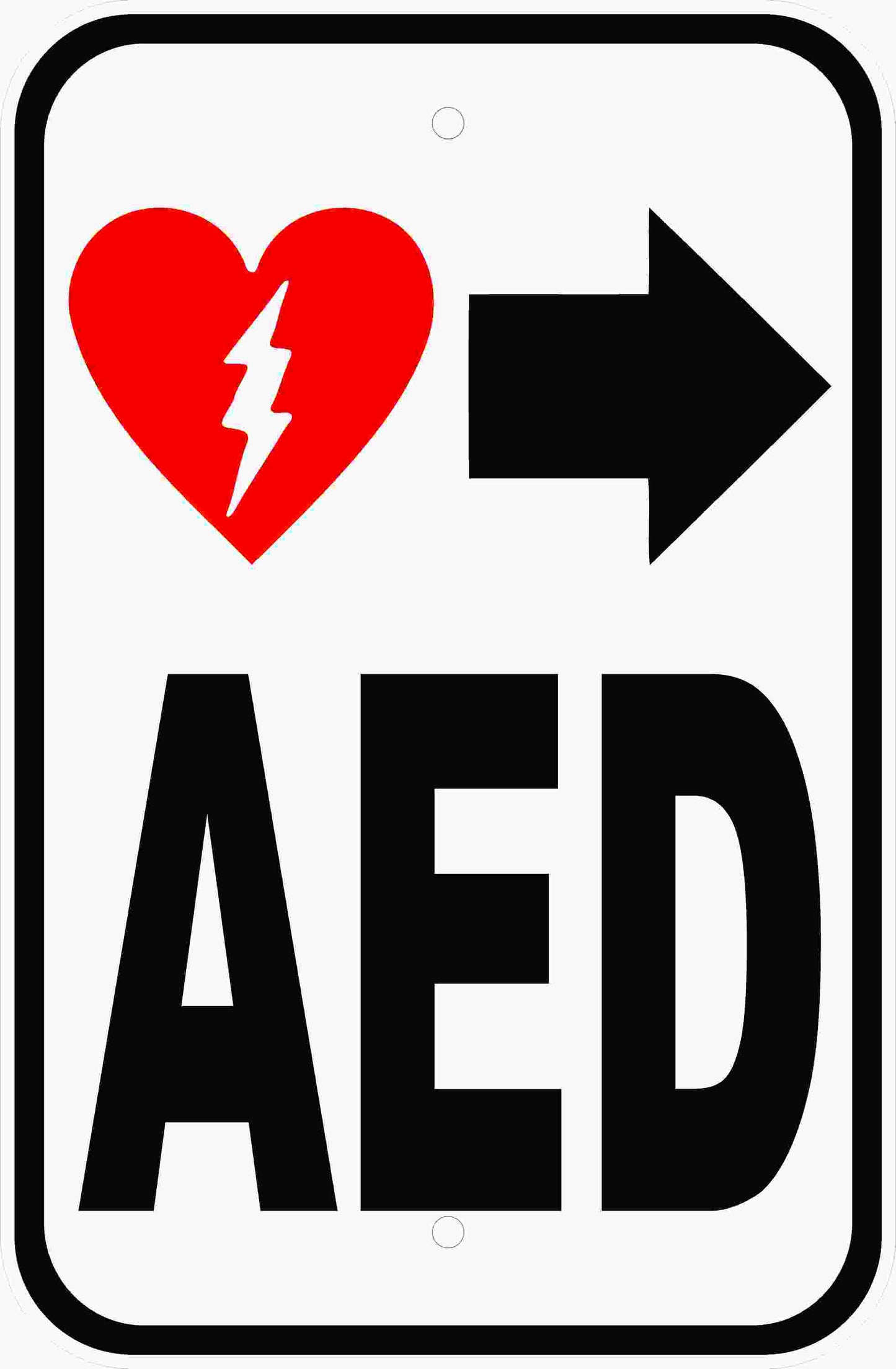 AED Sign Automated External Defibrillator Sign