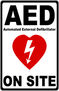 AED Automated External Defibrillator On Site Sign
